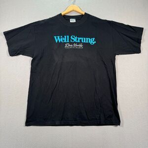 Vintage Well‎ Strung Dean Markley Strings T-Shirt Mens XL Black Guitar Musical